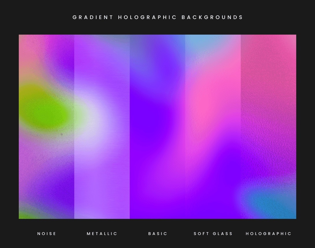 Gradient Holographic Texture Backgrounds