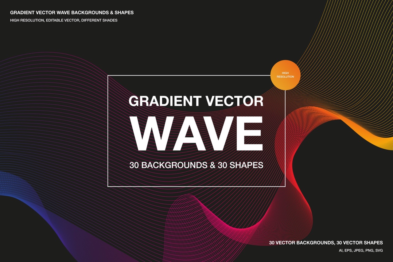 Gradient Vector Wave Backgrounds