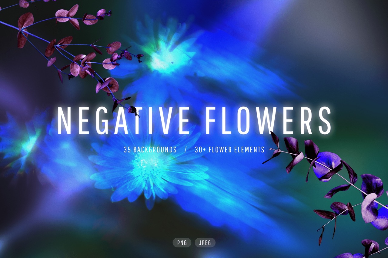 Negative Flowers Pack