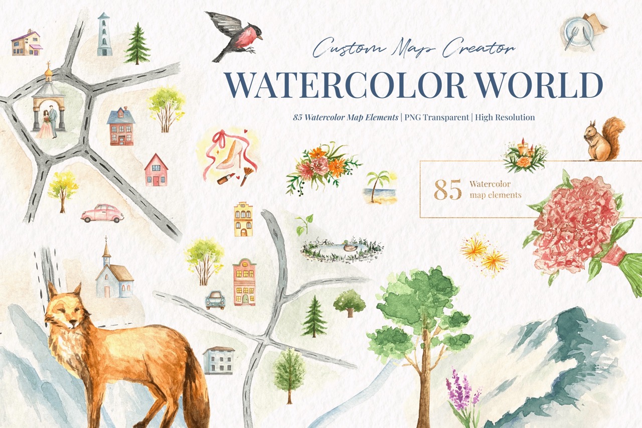 Watercolor World Map Creator