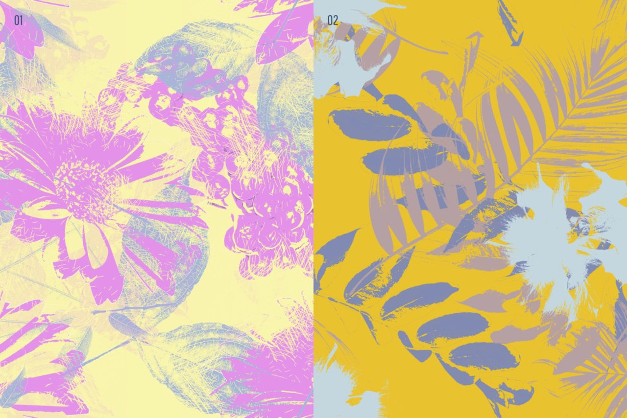Abstract Floral Distorted Patterns