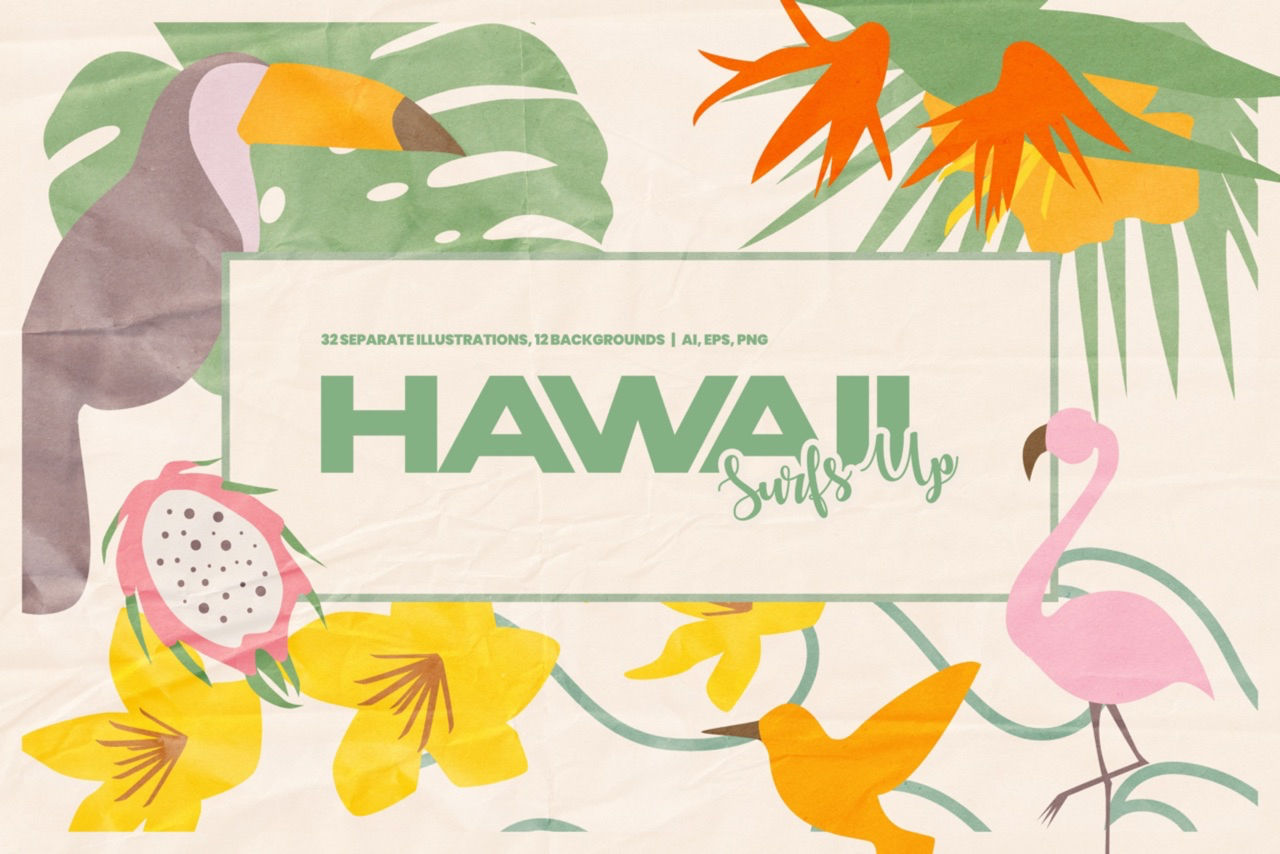 Hawaii Surfs Up Paper Pack
